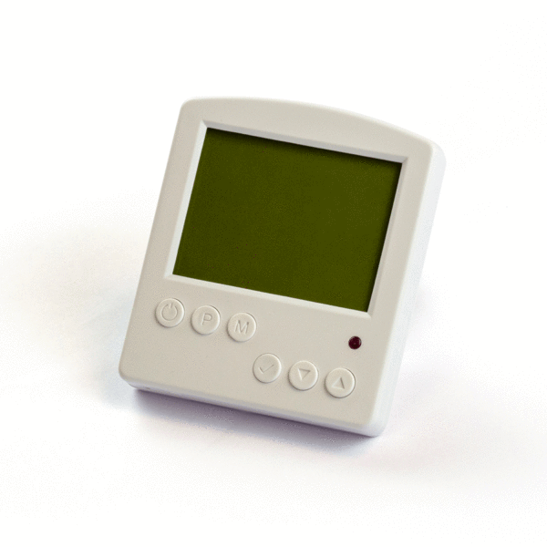 White Push-Button Thermostat